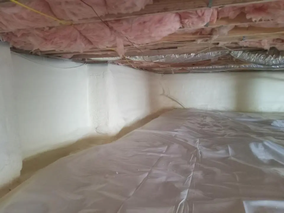 Crawl space encapsulation with closed-cell spray foam for Spray Foam Roofing in Fair Lakes